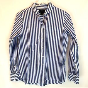 J. Crew Pin Striped Button Down Boy Shirt